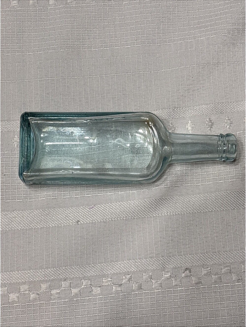 Castoria Antique Clear Glass Medicine Bottle Embossed Fletcher's & Castoria